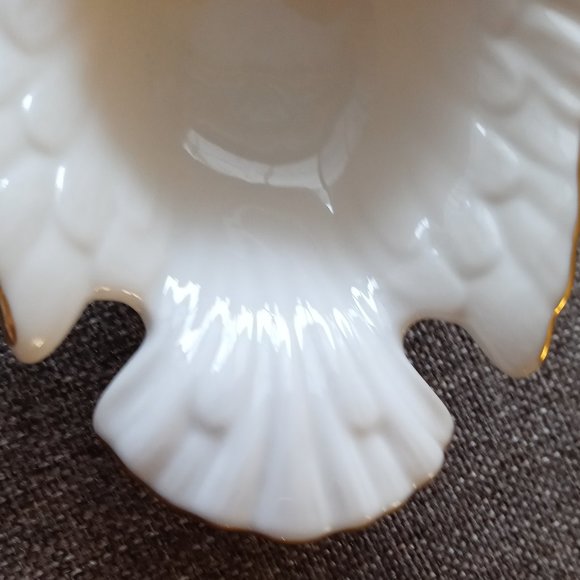 Lenox Holiday Bird/Dove Nut Candy dish Gold Edge Made in USA - Picture 6 of 7